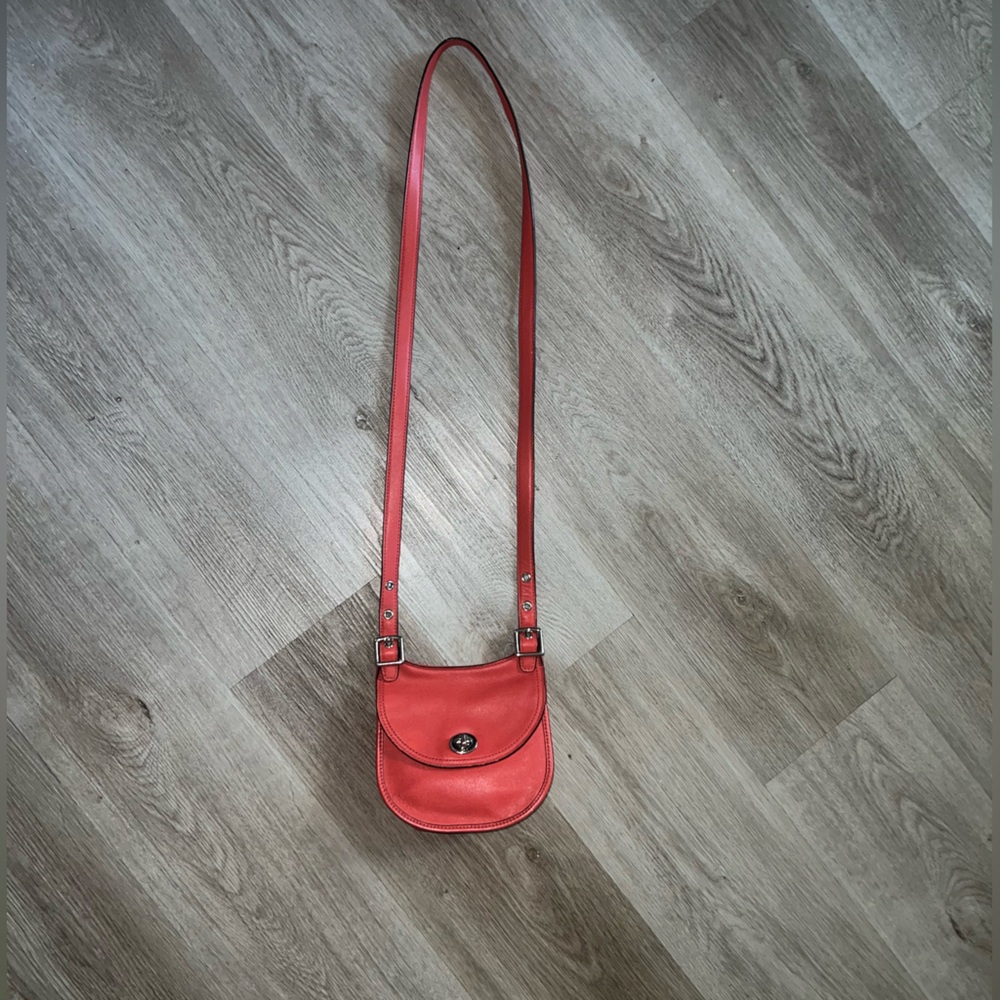 Coach Vintage Coral Red Crossbody Bag